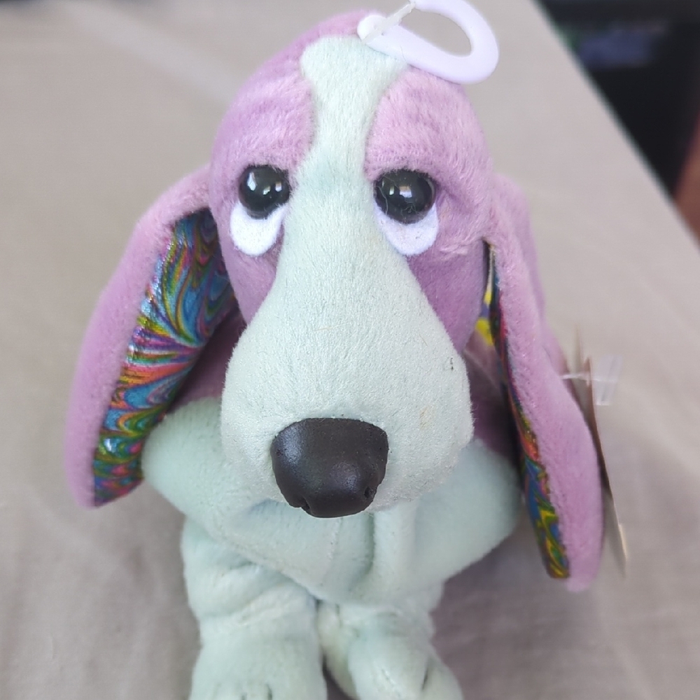 Plush Dog Toy - Purple and Green